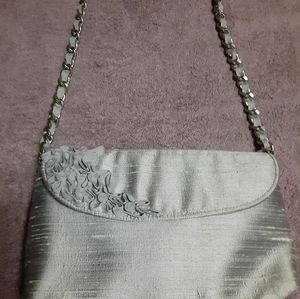 Silver evening purse